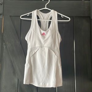 White adidas running tank. Size small.
